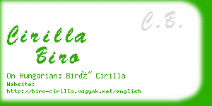 cirilla biro business card